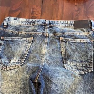 Marc Ecko Distressed Blue Jeans, EUC 38X34 FUN!